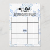 Carte D'accompagnement Little Snowflake Baby shower d'hiver Jeu de Bingo (Devant)