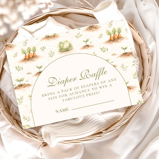 Carte D'accompagnement Little Sprout Garden Diapper Raffle