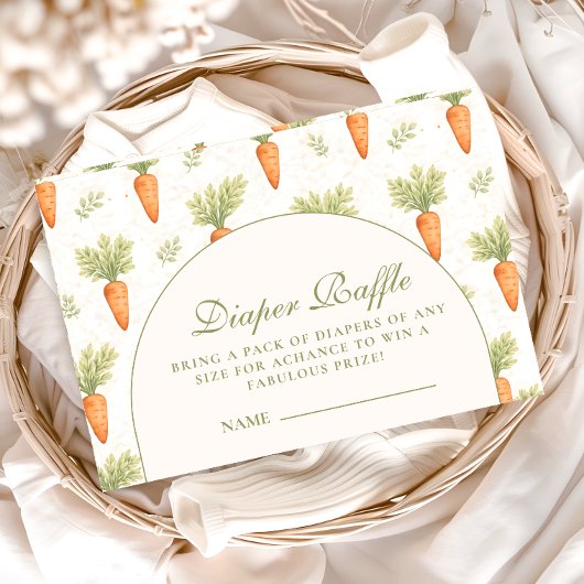 Carte D'accompagnement Little Sprout Rustic Garden Diapper Raffle