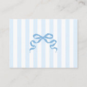 Carte D'accompagnement Little Sweetheart Blue Bow Diaper Raffle (Dos)
