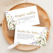 Carte D'accompagnement Little Wildflower Baby Shower Diaper Raffle