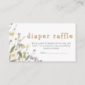 Carte D'accompagnement Little Wildflower Baby Shower Diaper Raffle (Devant)
