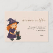 Carte D'accompagnement Little Witch & Cat Theme Baby shower Livre pour bé (Devant)