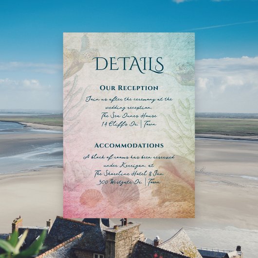 Carte D'accompagnement Living Seas Détails Réception Hotel