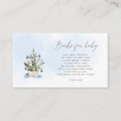 Carte D'accompagnement Livre d'arbre de Noël bleu hiver pour bébé (Devant)