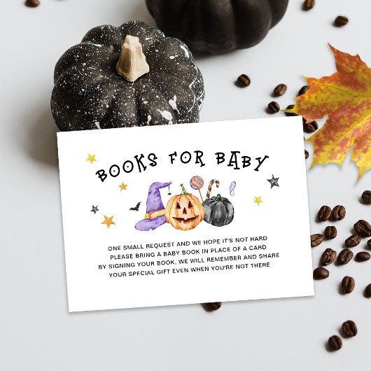Carte D'accompagnement Livre de Baby shower d'Halloween