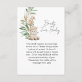 Carte D'accompagnement livre de baby shower douce petit agneau vert (Devant)