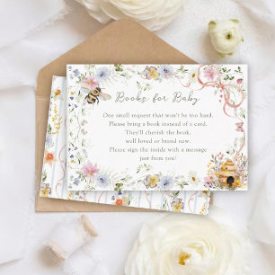 Carte D'accompagnement Livre de demande pour Baby Shower "Vintage Maman à