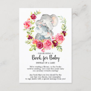 Carte D'accompagnement Livre de douche pour bébé maman & bébé éléphant po