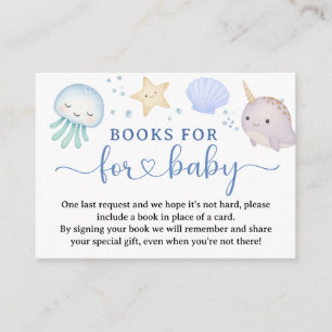 Carte D'accompagnement Livre de douche pour bébé Sea You Soon pour Enclos
