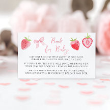 Livre de fraise pour bébé fille Douche Bow rose
