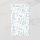 Carte D'accompagnement Livre de Garçon Baby shower Blue Bow (Dos)