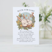 Carte D'accompagnement Livre de lapin de bois pour bébé (Debout devant)