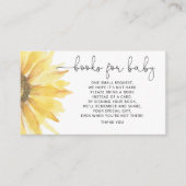 Carte D'accompagnement Livre de tournesol d'aquarelle pour bébé (Devant)