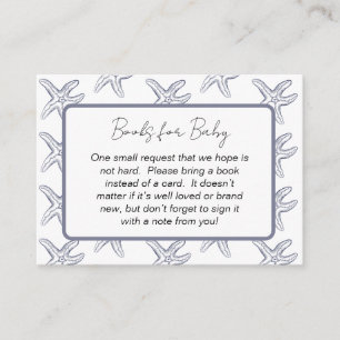 Carte D'accompagnement Livre Demande pour la Baby Shower Bientôt à la Mer