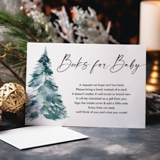 Carte D'accompagnement Livre d'hiver pour bébé genre neutre demande de li