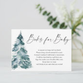 Carte D'accompagnement Livre d'hiver pour bébé genre neutre demande de li (Debout devant)