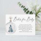 Carte D'accompagnement Livre d'hiver pour bébé genre neutre demande de li (Debout devant)