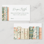 Carte D'accompagnement Livre Histoire Thème Diaper Raffle Ticket (Devant / Derrière)