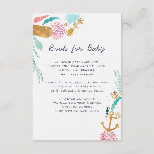 Carte D'accompagnement Livre nautique pour bébé (Devant)