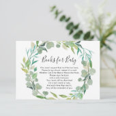 Carte D'accompagnement Livre vert demande des livres pour bébé (Debout devant)