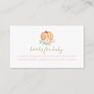 Carte D'accompagnement Livres à carreaux floraux pour bébé Fête prénatale