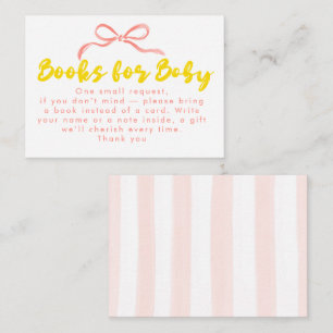 Carte D'accompagnement Livres à Dessin à la Main pour Bébé Baby Shower