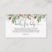 Carte D'accompagnement Livres à feuillage persistant de neige de Noël pou (Devant)