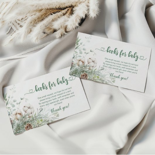 Carte D'accompagnement Livres à feuillage persistant d'hiver de Noël pour