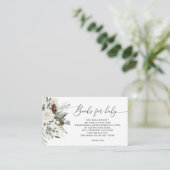 Carte D'accompagnement Livres à feuillage persistant d'hiver de Noël pour (Debout devant)