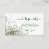 Carte D'accompagnement Livres à feuillage persistant d'hiver de Noël pour (Devant)