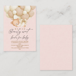 Carte D'accompagnement Livres à peine attendus pour Baby Shower Fille   