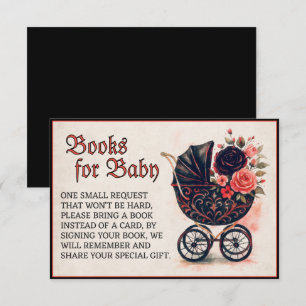 Carte D'accompagnement Livres à poussettes d'Halloween pour Baby shower b