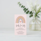 Carte D'accompagnement Livres Abstraits en Baby shower rose arc-en-ciel p (Debout devant)