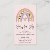 Carte D'accompagnement Livres Abstraits en Baby shower rose arc-en-ciel p (Devant)