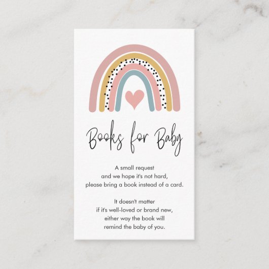 Carte D'accompagnement Livres Abstraits Rainbow Gender Neutral pour bébé (Devant)