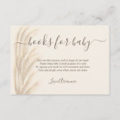 Carte D'accompagnement Livres aquarelle d'herbe de pampa d'été boho pour (Devant)