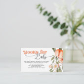 Carte D'accompagnement Livres Aquarelle Pêche pour bébé ticket (Debout devant)