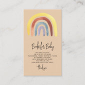 Carte D'accompagnement Livres arc-en-ciel Boho pour bébé (Devant)