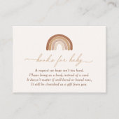 Carte D'accompagnement Livres arc-en-ciel en terre cuite Boho pour bébé (Devant)