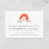 Carte D'accompagnement Livres arc-en-ciel mignons bohèmes pour bébé  (Devant)