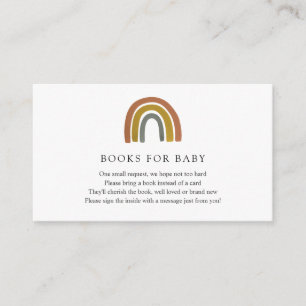 Carte D'accompagnement Livres Arc-en-ciel pour Baby insert card