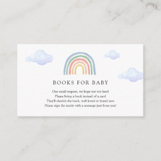 Carte D'accompagnement Livres Arc-en-ciel pour Baby insert card