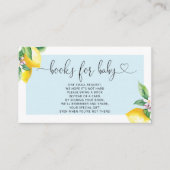 Carte D'accompagnement Livres au citron bleu aquarelle pour bébé (Devant)