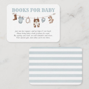 Carte D'accompagnement Livres Baby Blue Little Cowboy pour bébé