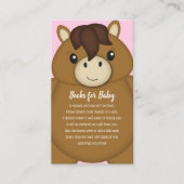 Carte D'accompagnement Livres Baby showers à cheval (Devant)