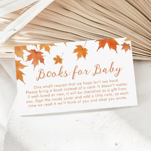 Carte D'accompagnement Livres Baby showers Automne Pour Bébé