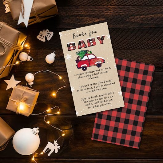 Carte D'accompagnement Livres Baby showers De Noël Pour Bébé