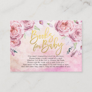 Carte D'accompagnement Livres baby showers pour bébé / Apporter un livre 