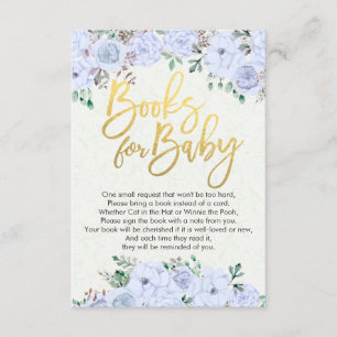 Carte D'accompagnement Livres baby showers pour bébé / Apporter un livre 